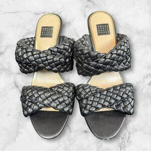 White House Black Market Woven Black Sandals